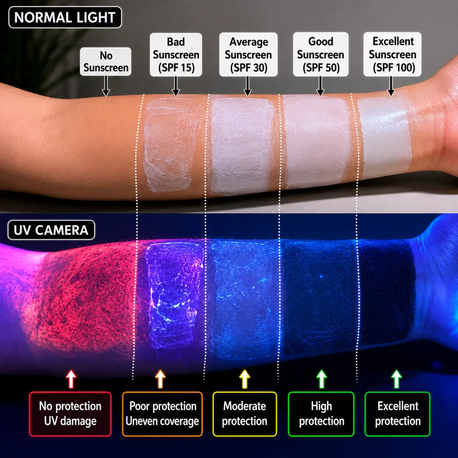 UV sunscreen reveal